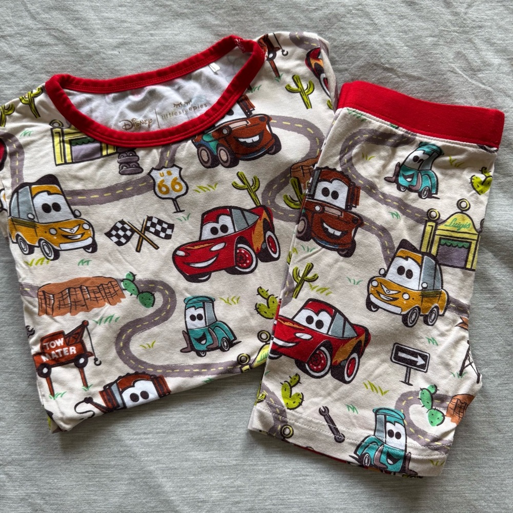 EUC Little Sleepies OG Cars Pajamas